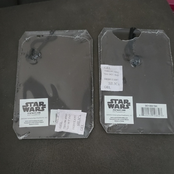 (J23) Star Wars Black and White Ornaments Set Of 2 - Picture 2 of 4